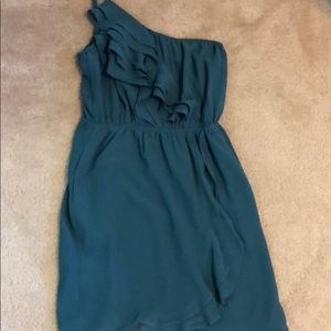 BCBG One Shoulder Ruffled Dress